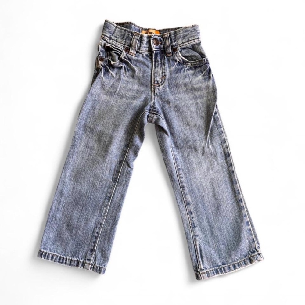 Old Navy 3T Toddler Boy Girl Bootcut Jeans Adjustable Waist Medium Wash